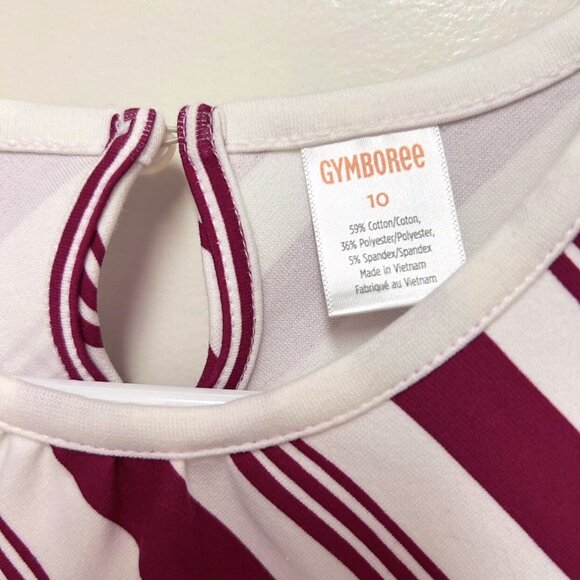 NWT Gymboree Ho Ho Ho Candy Cane Striped Ponte Dress Size 10 - Picture 3 of 6